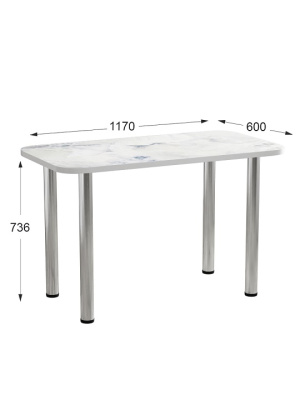 Стол обеденный СН-105.01 оникс голубой 