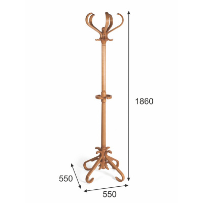 Вешалка напольная В 10Н светло-коричневый 