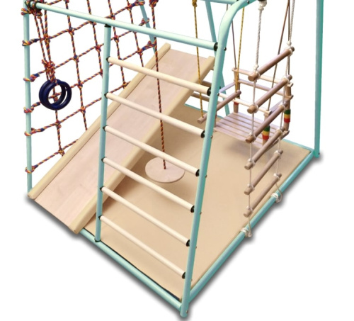 Детский игровой комплекс Вертикаль Веселый Малыш MAXI изумрудный горка мягкий бортик