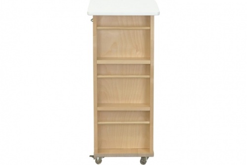 Тумба с табуретом белый лак 