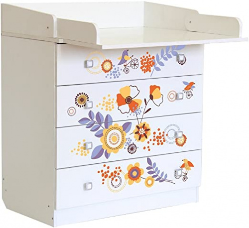 Комод Polini Kids Simple 1880 Прогулка белый 