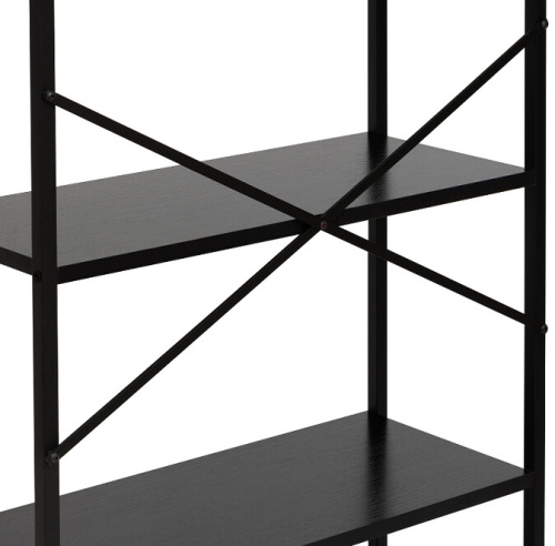 Стеллаж Leset Стилвуд 24 широкий 4 полки черный 