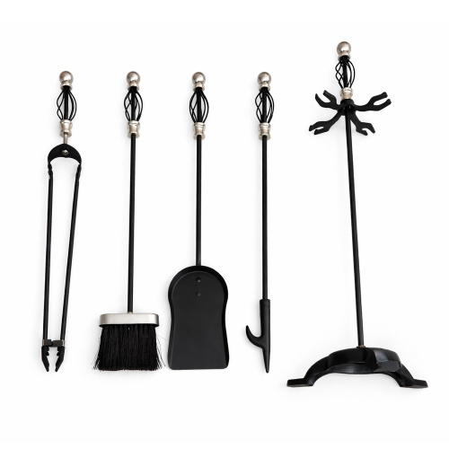 Набор каминный EVEREST K23-SB никель черный