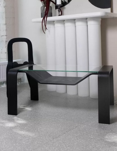 Стол журнальный Гурон 1 черный матовый 