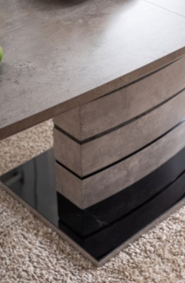 Стол обеденный SIGNAL LEONARDO 140 раскладной бетон 