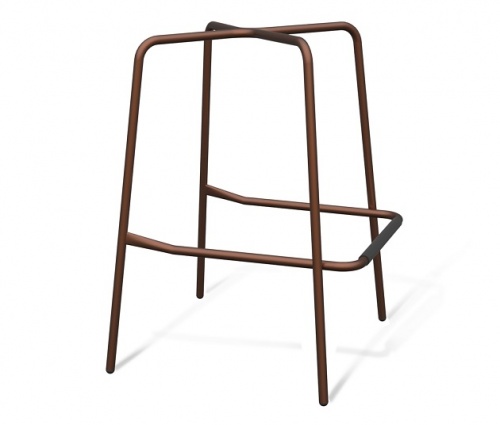 Стул барный Sheffilton SHT-ST31/S29 красный RAL3020 медный металлик 
