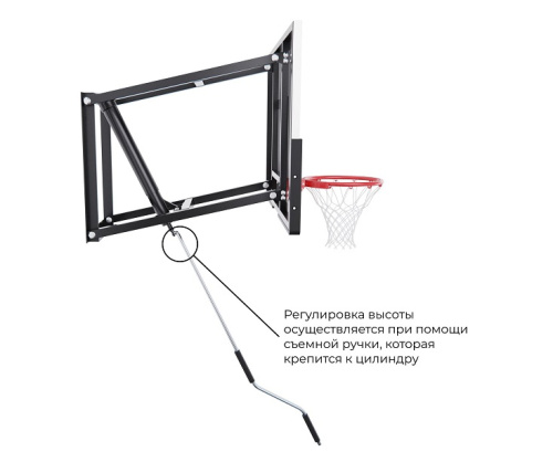 Баскетбольный щит DFC поликарбонат 2 мм 110 х 70 см