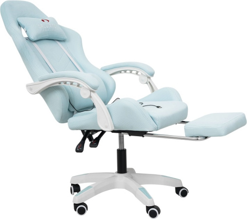 Вибромассажное кресло Calviano 1584 голубая ткань 