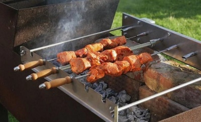 Мангал-автомат чудо 7 шампуров с двигателем