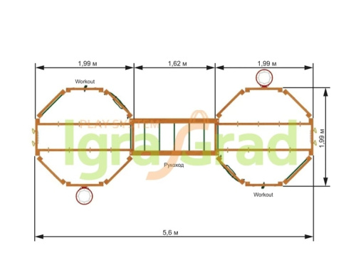 Спортивный комплекс IgraGrad WorkOut Double