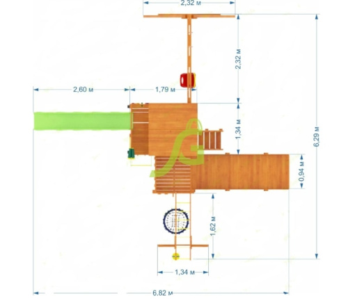 Детская площадка IgraGrad Крафт Pro 4 с зимней горкой