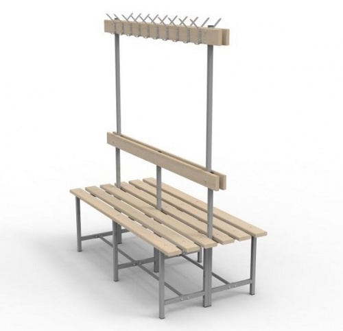 Скамья СВТ-5(2) двойная с крючками 