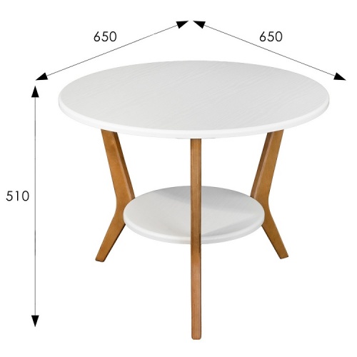 Стол журнальный BeautyStyle 13 белый бук 