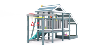 Детская спортивная площадка для дачи Савушка Baby Play 12 Индиго