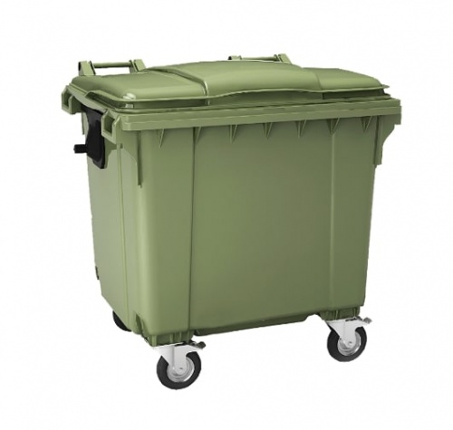 Контейнер для мусора Эдванс 1100л с крышкой зеленый