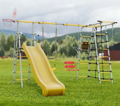 Дачный комплекс Romana Богатырь Плюс-2 МАХ-PRO комплект №11 серый жёлтый