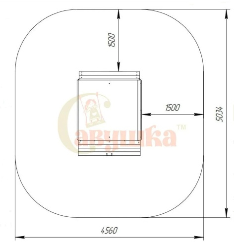 Игровой комплекс для дачи Песочный дворик Савушка-2