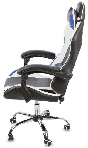 Вибромассажное кресло Calviano ASTI ULTIMATO black white blue 
