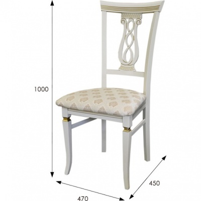 Стул Агнесс слоновая кость/золото Маркус ваниль 