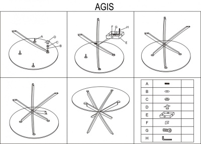 Стол обеденный SIGNAL AGIS белый мрамор хром FI 90 