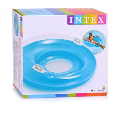 Надувной круг-кресло с ручками Intex 119 см 58883NP 8+