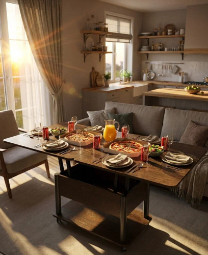 Стол-трансформер Джокер венге темный черный 