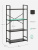Стеллаж Leset Стилвуд 24 широкий 4 полки черный Стеллаж Leset Стилвуд 24 широкий 4 полки черный