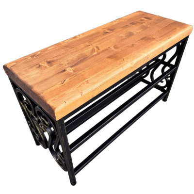 Кованая банкетка МФ-1 золото 