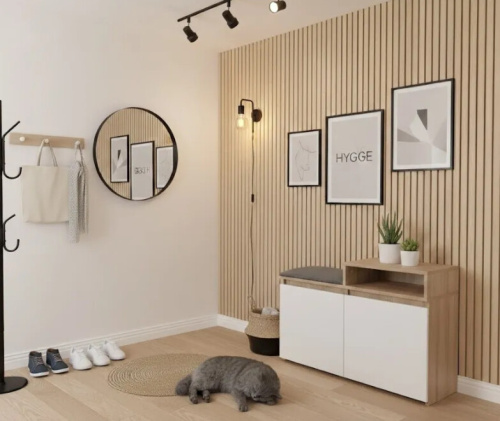 Тумба ТАЙМ-5 белый дуб сонома 