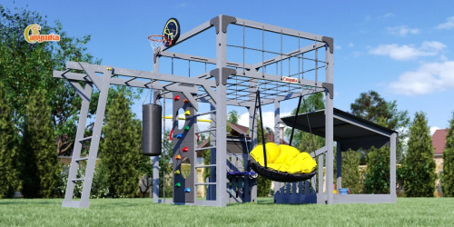 Детская площадка для дачи Савушка КУБ-4 Серый