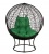 Кресло садовое BiGarden Orbis Black зеленая подушка