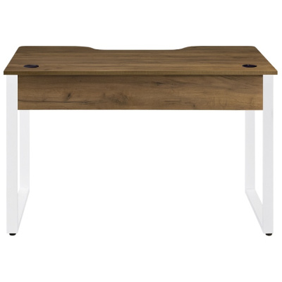 Стол геймерский Гонконг ДТ-3 130x70x75 дуб табачный металл белый 