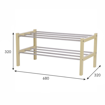 Обувница Атлас слоновая кость 