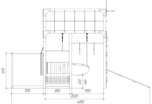 Детская площадка для дачи Савушка КУБ-1 Серый