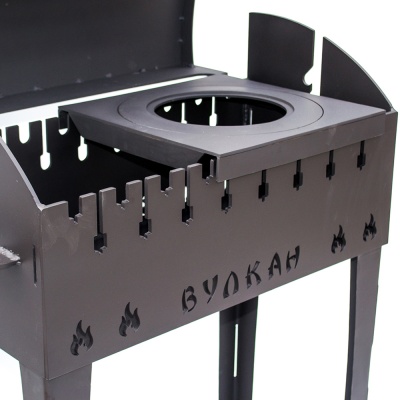 Мангал-гриль Вулкан на колесах 4мм