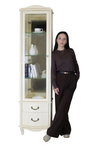 Шкаф-витрина Джульетта Л дуб шампань 