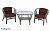 IND Комплект Багама 1 дуэт олива подушка коричневая овальный стол