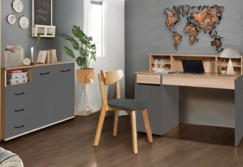 Стол Сити-2 антрацит дуб сонома 