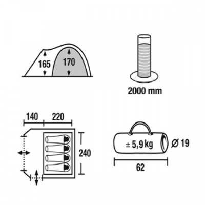 Палатка Green Glade Tarzan 4 (2)