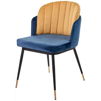 Стул Peki синий, горчичный 