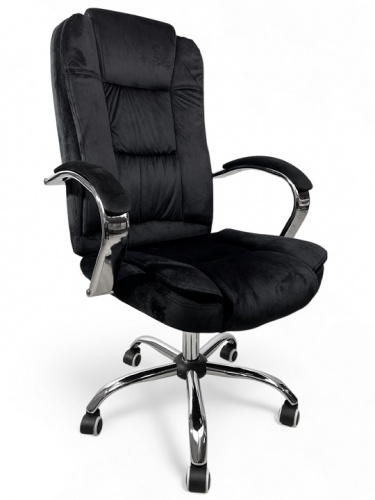 Кресло с регулировкой высоты Calviano Bravo черный велюр 