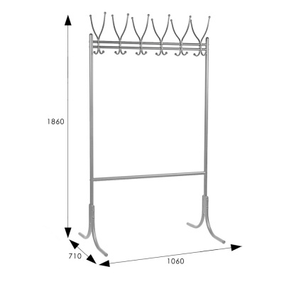 Вешалка общественная М 11 металлик 