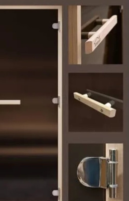 Дверь стеклянная для бани БО 170х70 бронза