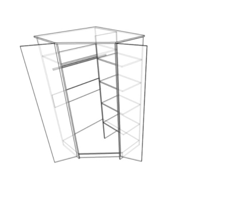 Шкаф угловой СН-060.03 ДСП винтерберг дуб денвер коньяк 