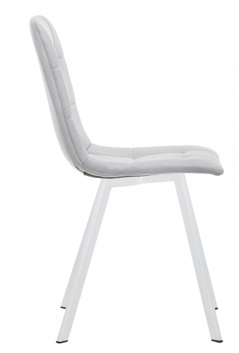 Стул Leset Скай металл белый велюр ULTRA SMOKE Дым 