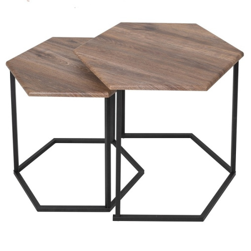 Стол журнальный МеталлАрт М003 коричневый дуб 