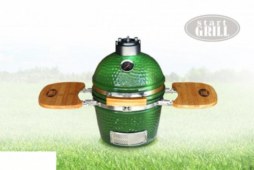 Керамический гриль Start Grill зеленый, 31 см