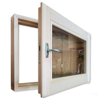 Форточка для бани Липа стеклопакет 40х60 см