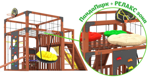 Детская площадка для дачи Савушка КУБ-3 Махагон
