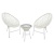 Комплект кофейный ACAPULCO стол и 2 кресла белый